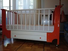 Lettino Culla Divanetto bambino Vintage 145 Lunghezza 70 Larghezza 83 Altezza