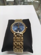 OROLOGIO RAYMOND WEIL DONNA ORO 9146,18k elettroplaccato quadrante blu diamante usato.