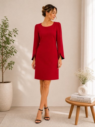 Abito zara basic rosso - abito,