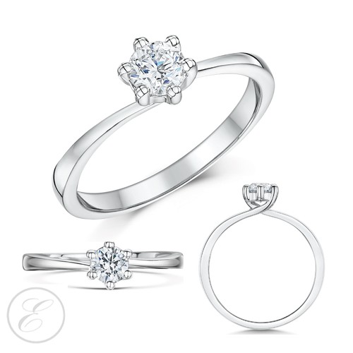 Anello solitario fidanzamento - anello,
