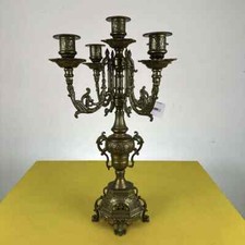 candelabro vintage in metallo 5 candele