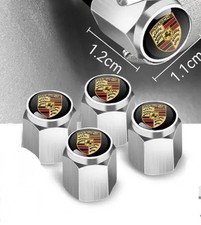 KIT 4 COPRIVALVOLA IN ACCIAIO INOX PORSCHE MACANA CAYENNE 911 CAYMAN BOXSTER PAN