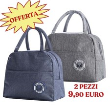 Borse Termiche 2 Pezzi Borsa Termica PortaPranzo Borsa Frigo Leggera