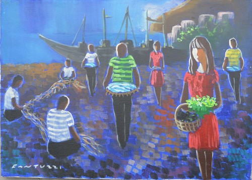Fantuzzi olio tela 50x70 - tela,