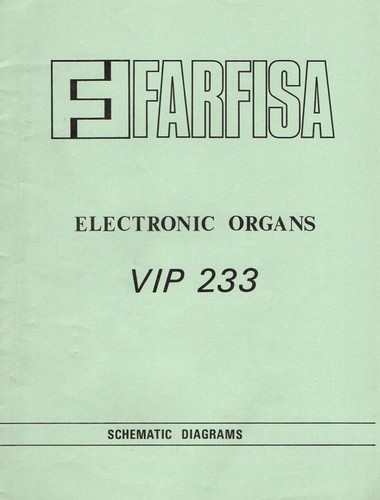 Farfisa vip 233 - farfisa, manual