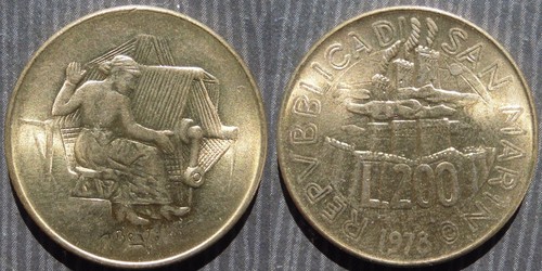 San marino 200 lire 1978 - ,