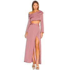 Nuovo Taglie 0 Free People X Ella Setmauve Roano Rosso 2 Pezzi Top Gonna Lunga