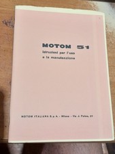 Libretto uso e manutenzione Motom 51 in italiano 44 pagine. Maintenance booklet