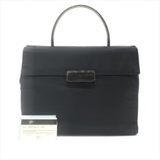 Borsa Prada Nylon Manico Metallo Manico Superiore Nera Cadena Vintage Autentica