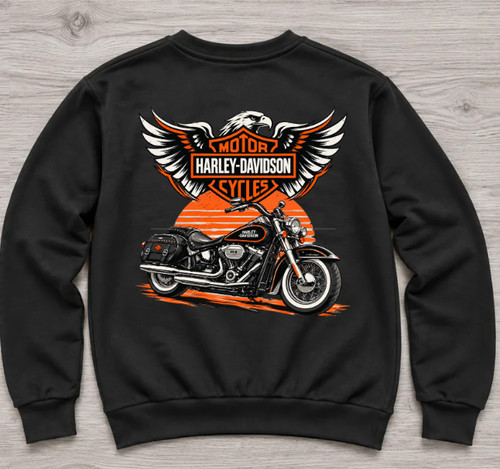 Felpa nera harley - felpa, harley-davidson