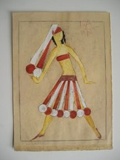 Vecchio disegno abito teatrale