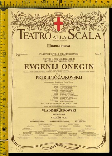 Teatro alla scala - teatro, locandina