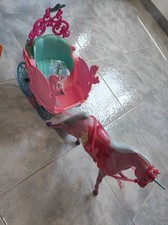 Barbie Lago Dei Cigni Con  La Carrozza con l'Unicorno Lila Mattel B2662  2003