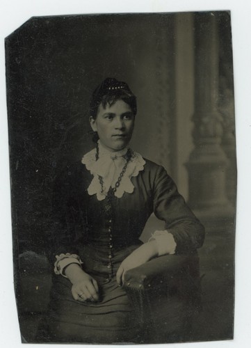 Antico tintype bella donna - donna, in