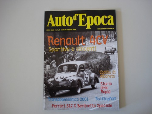 Auto epoca 2001 - d'epoca, 7-8/2001