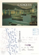 Cadaques. Costa Brava.Vista nocturna.  Viaggiata 1995