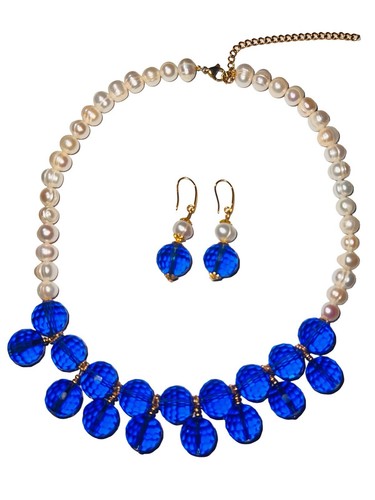 Jewelry set blue - |,