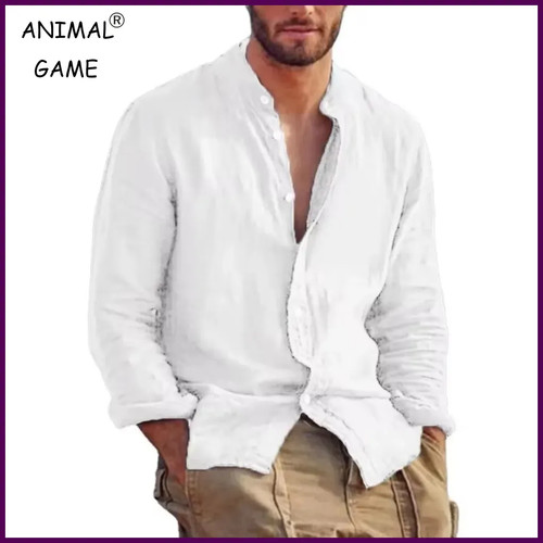 Camisa lino manga larga - de,