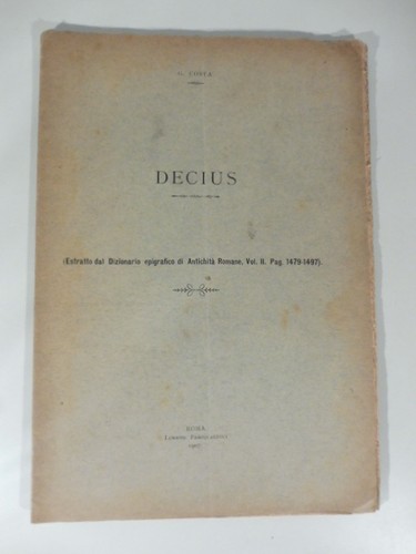 Decius estratto dal - estratto,