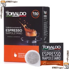 150 Cialde Caffè Toraldo Filtrocarta ESE 44 mm Miscela  Cremosa Cremoso