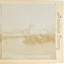 Esposizione Universale Wooded Island Stereoview c1893 Chicago Columbia IL C1434