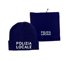 BERRETTO ZUCCOTTO E SCALDACOLLO  POLIZIA LOCALE - RICAMATO