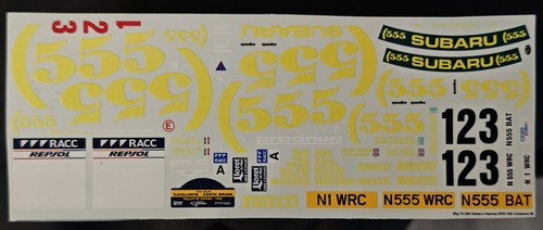 Decal subaru impreza rally - impreza, '96