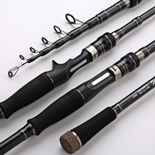 Canna da Pesca Telescopica in Carbonio 1,8m-3,6m Potenza M Canne da Viaggio Ultraleggere Casting