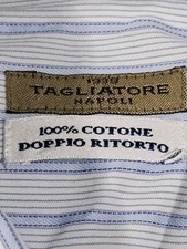 Camicia sartotiale uomo Tagliatore Napoli doppio ritorto taglia...