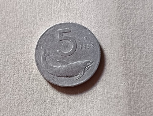Monete lire delfino - 3, 5