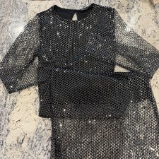 ZARA FW22 abito midi nero semi