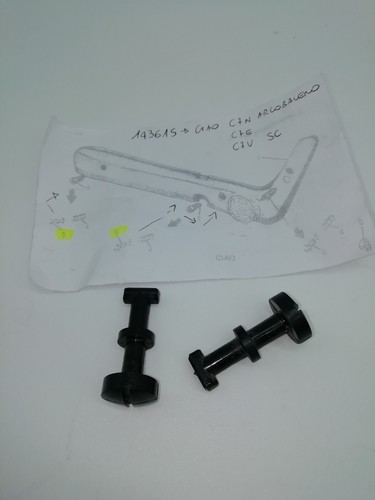 Coppia viti plastica nere - viti,