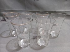 SET 6 BICCHIERI VETRO AMARO APERITIVO CYNAR SPOT TV CAROSELLO ANNI 60 70 VINTAGE