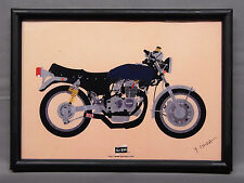 [illustration] HONDA CB400 Four YOSHIMURA muffler illustration with frame Japan
