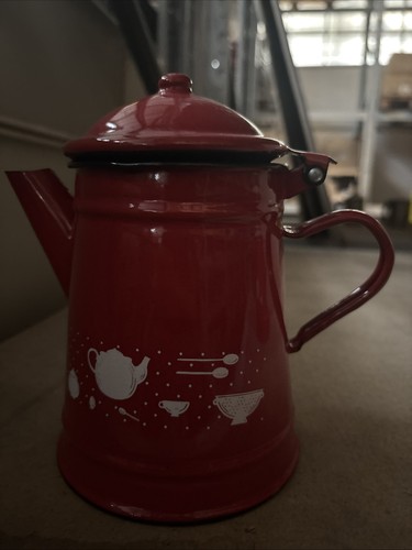 Teiera vintage smaltata - smaltata, di