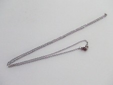 50cm base per collana  1mm in acciaio inox  316 colore argento scuro