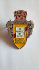 Stemma /logo fregio  in metallo per radio epoca  Radiomarelli