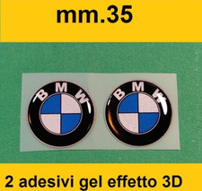 2 adesivi BMW GEL 35.mm Resinati morbidi scritta stemma logo 3D per Auto e Moto