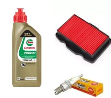 TAGLIANDO HONDA CB 125 F 2015 2020 CASTROL 10W40 CANDELA FILTRO ARIA ORIGINALE