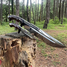 Coltello Machete Sopravvivenza Lama Acciaio al Carbonio Personalizzato Fatto a Mano|Coltello Caccia Campeggio
