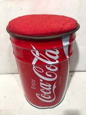 Sgabello Contenitore Pubblicitario Coca-Cola Vintage 
