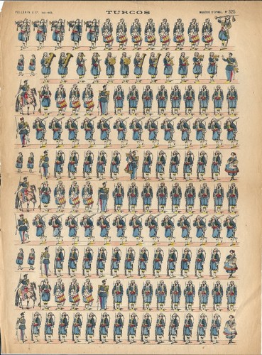 Stampa antica soldatini - soldatini, di