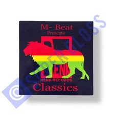 Adesivo 7,5 cm M-Beat Renk Records - decalcomania batteria e base giungla anni 90