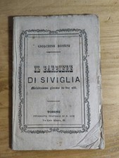 Ca.1862 Libretto Opera "Il Barbiere Di Siviglia" Rossini Editore Som