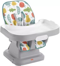 Fisher-Price Seggiolone Salvaspazio Semplice Pulizia con Vassoio Avvolgente per Piatti Profondi