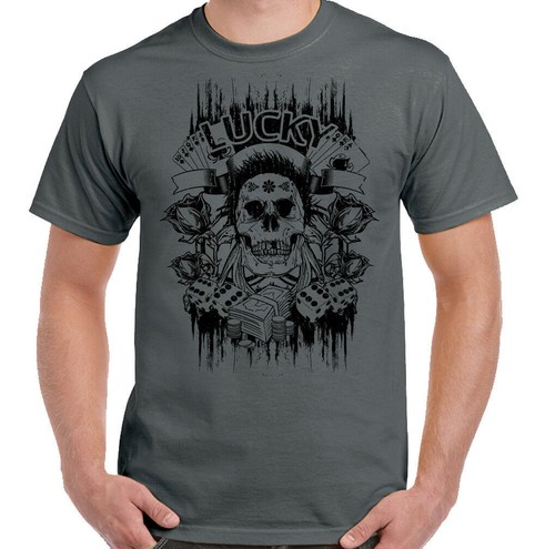 Maglietta skull lucky dice - maglietta,