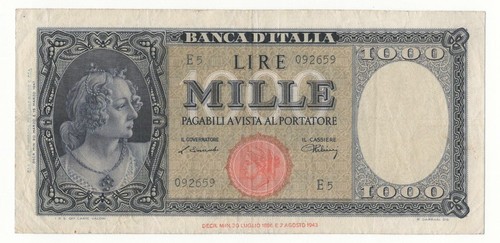 1000 lire italia - italia, ornata