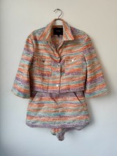 Completo Tailleur Maje Donna 34 Arancione Misto Cotone NUOVO senza cartellino