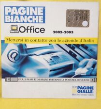 Software PAGINE BIANCHE Office - cd 2002-03 mettersi in contatto con le aziende 