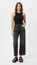 Jeans Ampi Neri Washed Out con